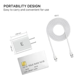 MyBat Pro - PD / QC 3.0 Wall Adapter w/ USB-C to MFi Lightning Cable (4ft) (White)