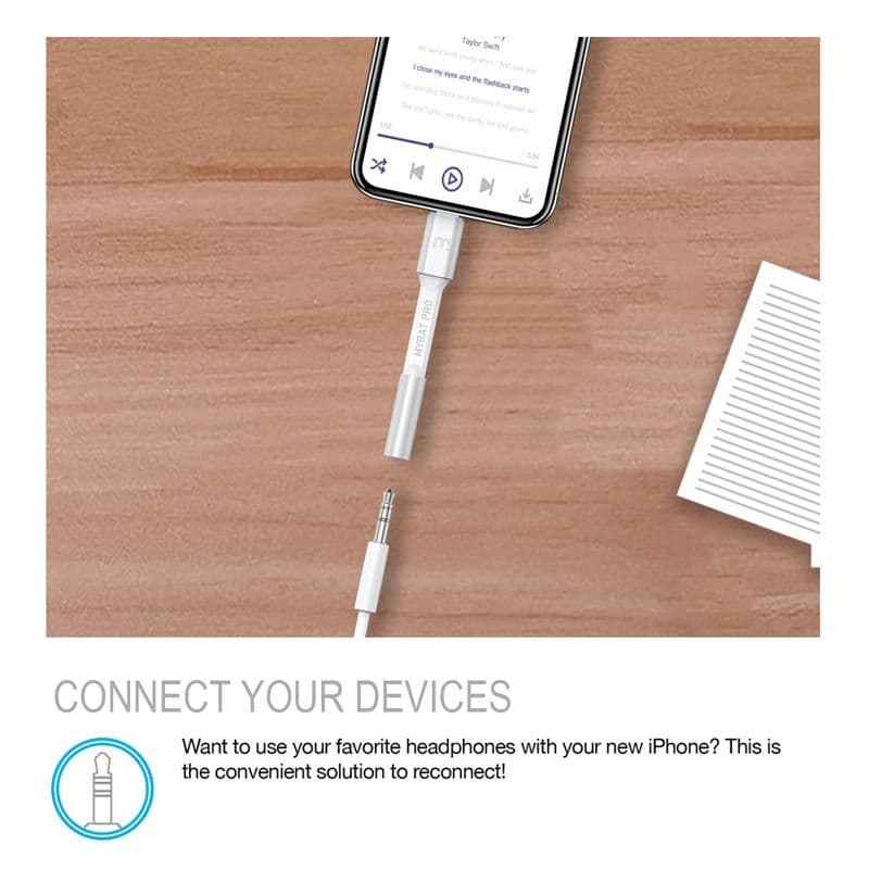 MyBat Pro - MFi Lightning Connector to 3.5mm Audio Adapter 