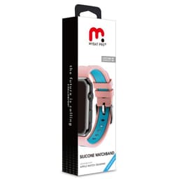 MyBat Pro - Silicone Antimicrobial Watchband for Apple Watch Series 4, 40mm / 7, 41mm / SE, 40mm (Pink / Teal)