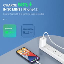 MyBat Pro - USB-C Fast Charging Wall Charger (40W) (White)