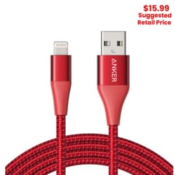 Anker - PowerLine Select+ Lightning Cable Red (6ft)