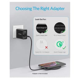 Anker -10W Max Wireless Fast-Charging Pad PowerWave Pad Qi