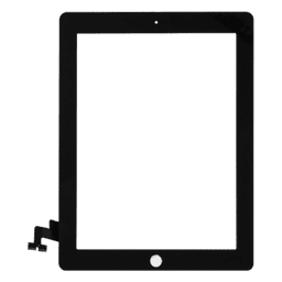 Premium Quality Glass and Digitizer Touch Panel, Black, for iPad 2