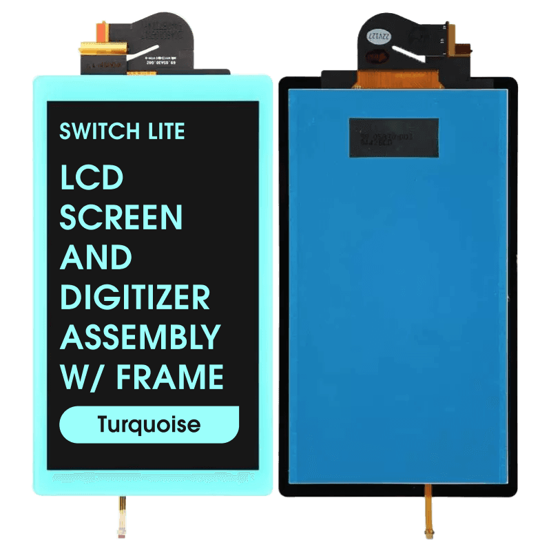 Refurbished - LCD Screen and Digitizer Assembly w/ Frame for Switch Lite (Turquoise)