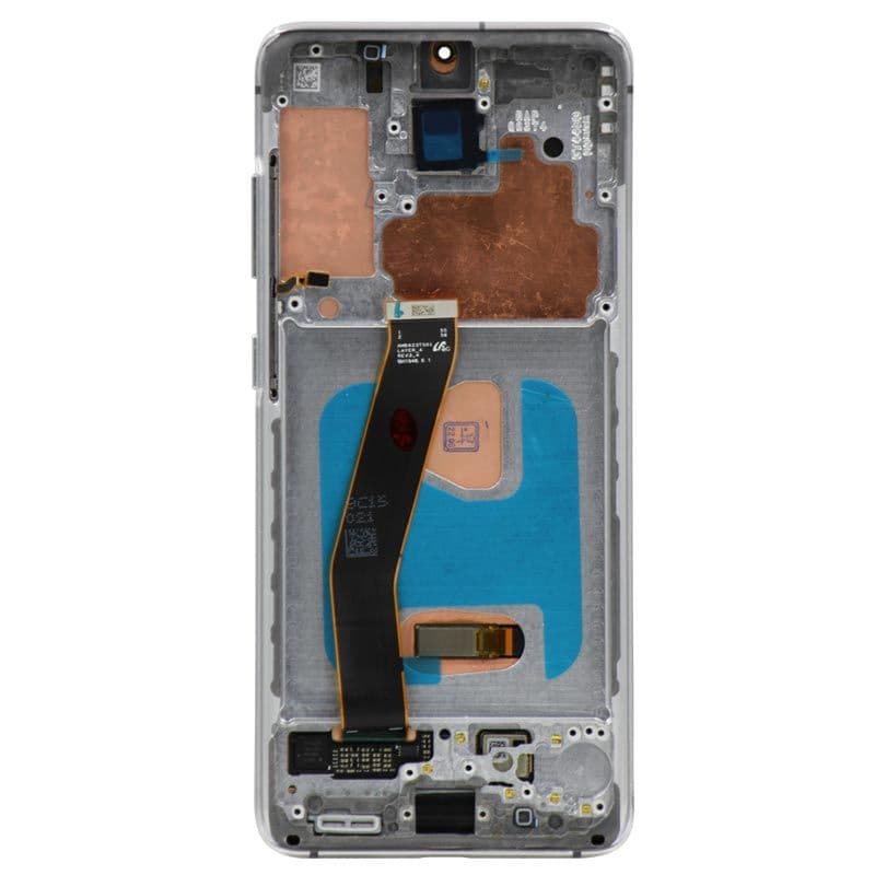 Refurbished - OLED Screen and Digitizer Assembly w/ Frame for Samsung Galaxy S20 (All Carries Except Verizon 5G UW) (G980) (Cloud White)