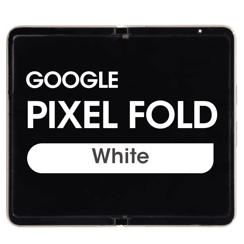 OEM Pull - Inner OLED Screen and Digitizer Assembly w/ Frame for Google Pixel Fold (Grade B Plus) (White)
