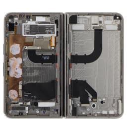 OEM Pull - Inner OLED Screen and Digitizer Assembly w/ Frame for Google Pixel Fold (Grade B Plus) (White)