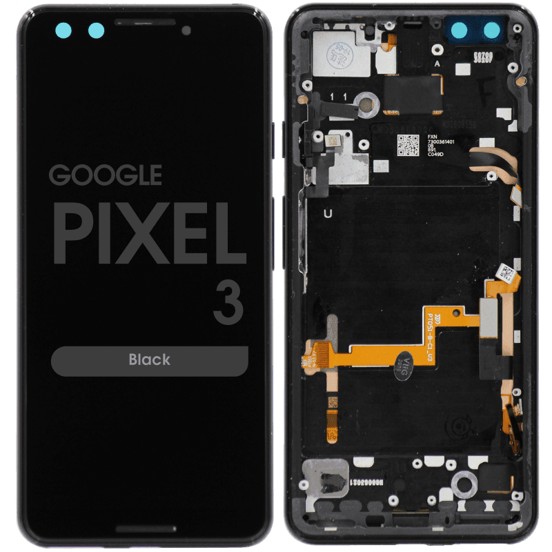 OLED Screen and Digitizer Assembly w/ Frame for Google Pixel 3 (Black)