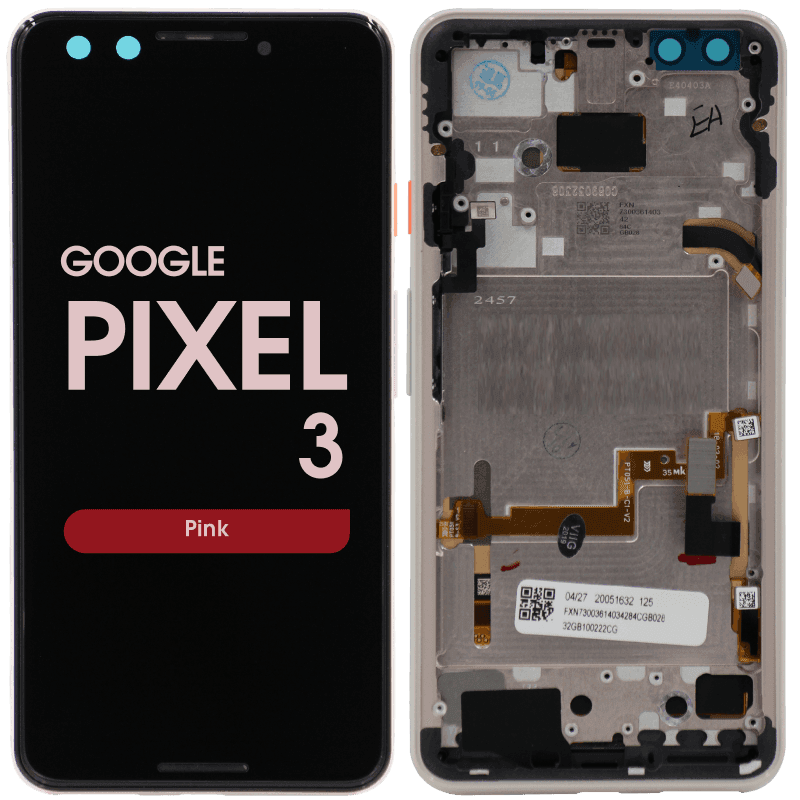 OLED Screen and Digitizer Assembly w/ Frame for Google Pixel 3 (Pink)