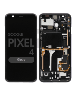 OEM Pull - OLED Screen and Digitizer Assembly w/ Frame for Google Pixel 4 (Grade B) (Gray)