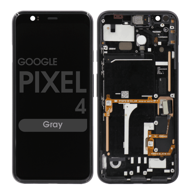 OEM Pull - OLED Screen and Digitizer Assembly w/ Frame for Google Pixel 4 (Grade B) (Gray)