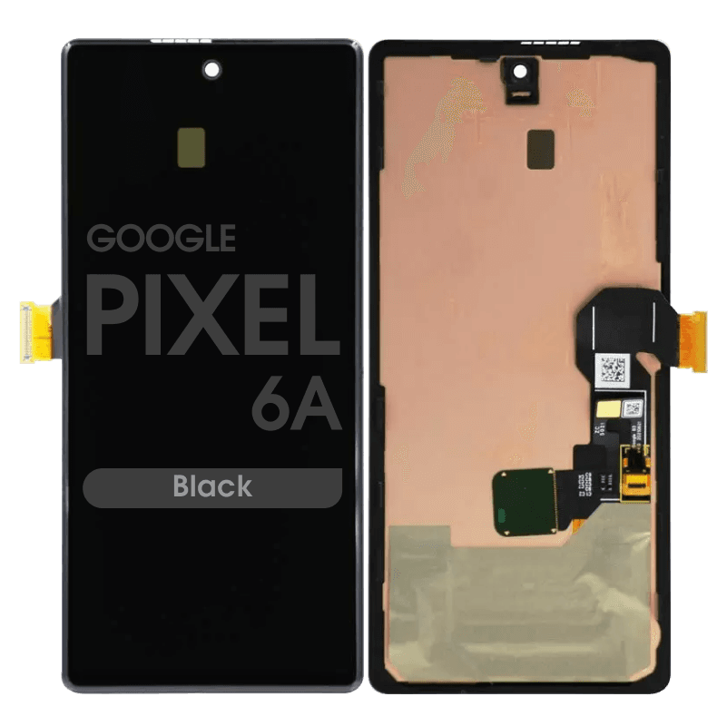 Premium - OLED Screen and Digitizer Assembly w/ Fingerprint Sensor w/ Frame for Google Pixel 6a (Black)