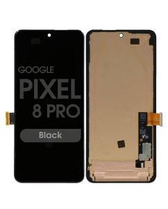 Premium - OLED Screen and Digitizer Assembly w/ Finger Print Sensor / Frame for Google Pixel 8 Pro (Black)
