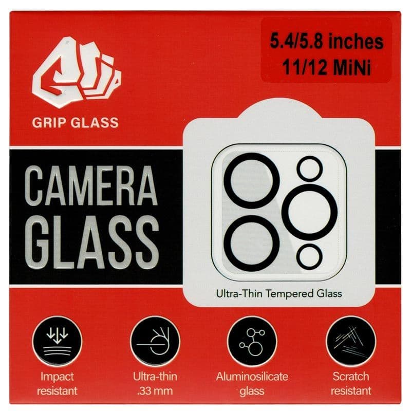 Grip Glass - Tempered Glass Camera Protector for iPhone 11 / 12 Mini