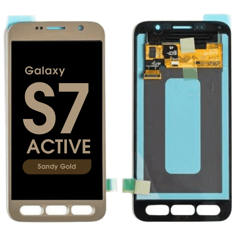 Refurbished - OLED Screen and Digitizer Assembly for Samsung Galaxy S7 Active (G891) (No Frame) (Sandy Gold)