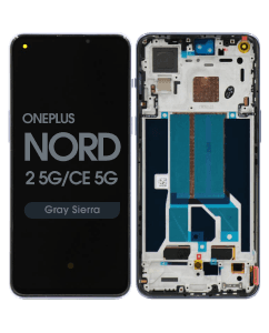 Refurbished - OLED Screen and Digitizer Assembly w/ Frame for OnePlus Nord 2 5G / Nord CE 5G (Gray Sierra)