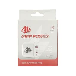 GRIP - 3-PORT PD USB-C / USB-A / USB-L Retractable Wall Plug (30W)