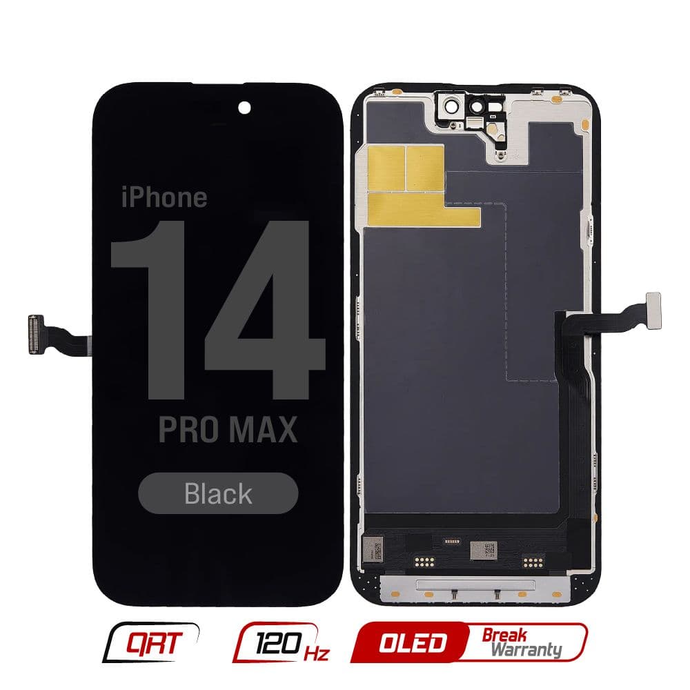 FX5 Soft OLED 120Hz QRT - Aftermarket OLED Screen and Digitizer Assembly for iPhone 14 Pro Max (Quick Repair Technology) (Black)