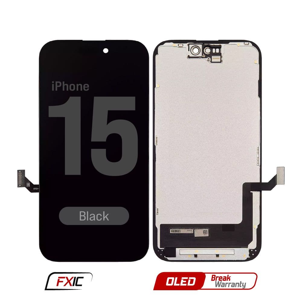FX5 Soft OLED - Aftermarket OLED Screen and Digitizer Assembly for iPhone 15 (Black) (IC Swappable)