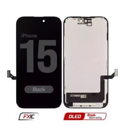 FX5 Soft OLED - Aftermarket OLED Screen and Digitizer Assembly for iPhone 15 (Black) (IC Swappable)