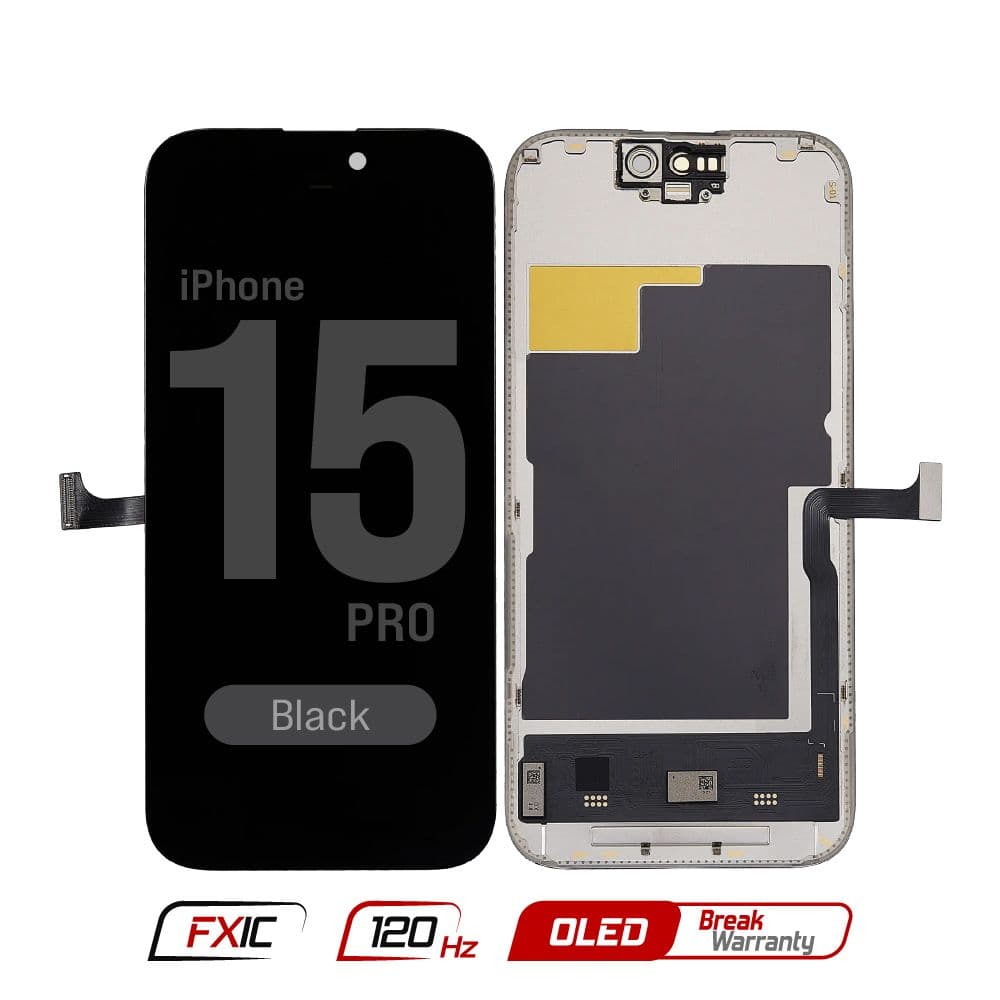 FX5 Soft OLED 120Hz - Aftermarket OLED Screen Assembly for iPhone 15 Pro (Black) (IC Swappable) 