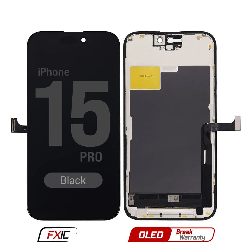 FX5 Hard OLED - Aftermarket OLED Screen Assembly for iPhone 15 Pro (Black)