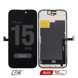 FX5 Hard OLED - Aftermarket OLED Screen Assembly for iPhone 15 Pro (Black)