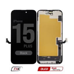 FX5 Soft OLED - Aftermarket OLED Screen and Digitizer Assembly for iPhone 15 Plus (IC Swappable) (Black)