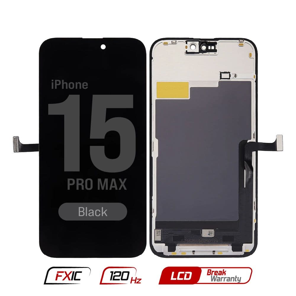 FX5 Incell 120Hz - Aftermarket LCD Screen and Digitizer Assembly for iPhone 15 Pro Max (IC Swappable) (Black)
