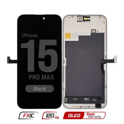 FX5 Soft OLED 120Hz - Aftermarket OLED Screen and Digitizer Assembly for iPhone 15 Pro Max (Black) (IC Swappable)