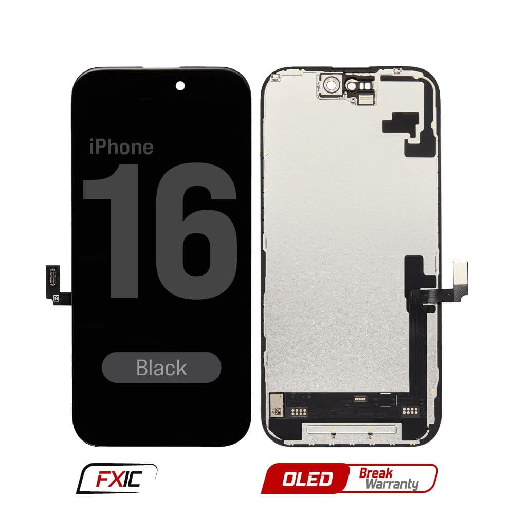 FX5 Soft OLED - Aftermarket OLED Screen and Digitizer Assembly for iPhone 16 (Black) (IC Swappable)