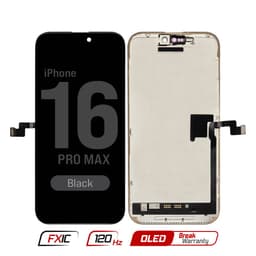FX5 Soft OLED 120Hz - Aftermarket OLED Screen Assembly for iPhone 16 Pro Max (IC Swappable) (Black)