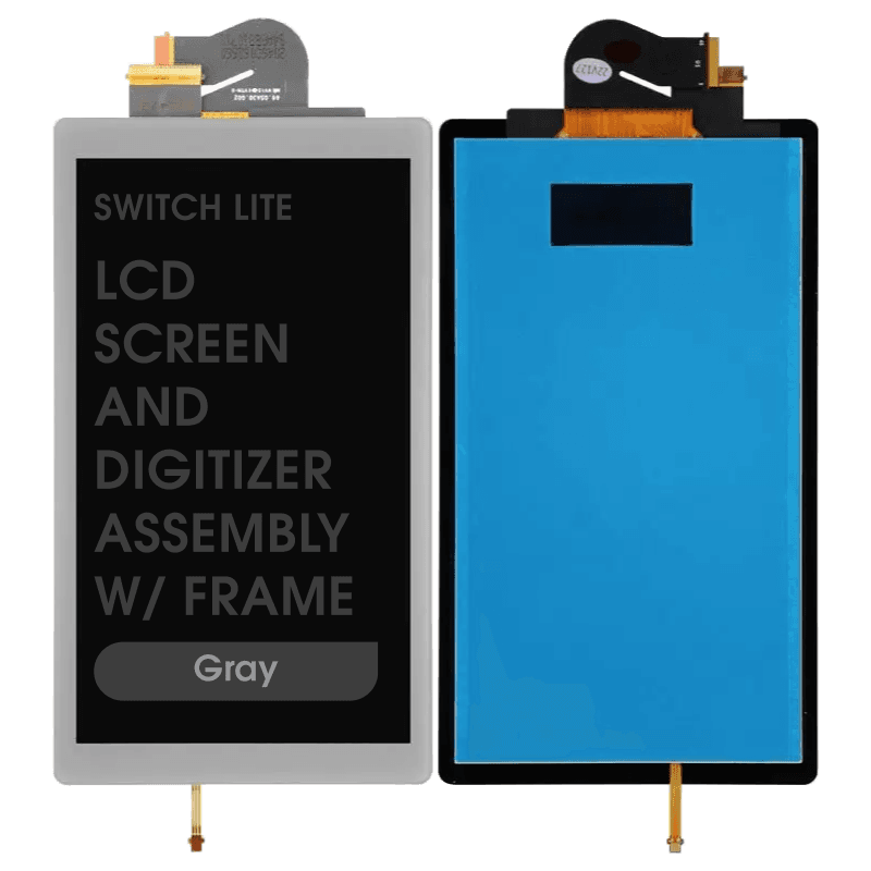 Refurbished - LCD Screen and Digitizer Assembly w/ Frame for Switch Lite (Gray) 