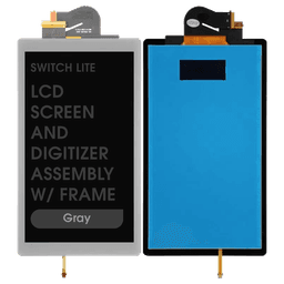 Refurbished - LCD Screen and Digitizer Assembly w/ Frame for Switch Lite (Gray) 