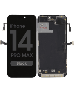 Premium Refurbished - OLED Screen Assembly w/ Proximity Light Sensor Flex for iPhone 14 Pro Max (Pairable) (Black)