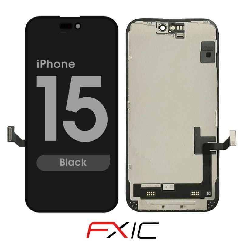 FX5 Soft OLED - Aftermarket OLED Screen and Digitizer Assembly for iPhone 15 (Black) (IC Swappable)