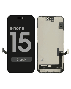 Premium Refurbished - OLED Screen Assembly for iPhone 15 (Black)