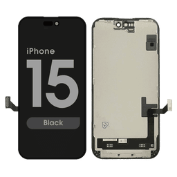 Premium Refurbished - OLED Screen Assembly for iPhone 15 (Black)