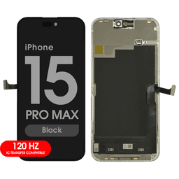 FX5 Soft OLED 120Hz - Aftermarket OLED Screen and Digitizer Assembly for iPhone 15 Pro Max (Black) (IC Swappable)