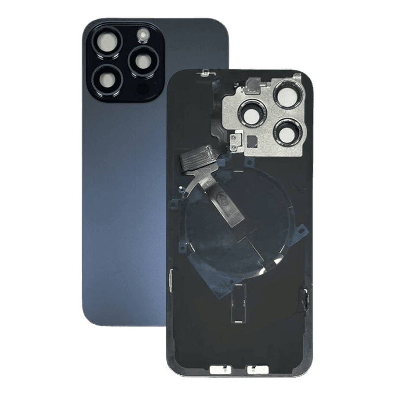 OEM Pull - Back Glass w/ Small Parts for iPhone 15 Pro Max (US Version) (Grade C) (Blue Titanium)