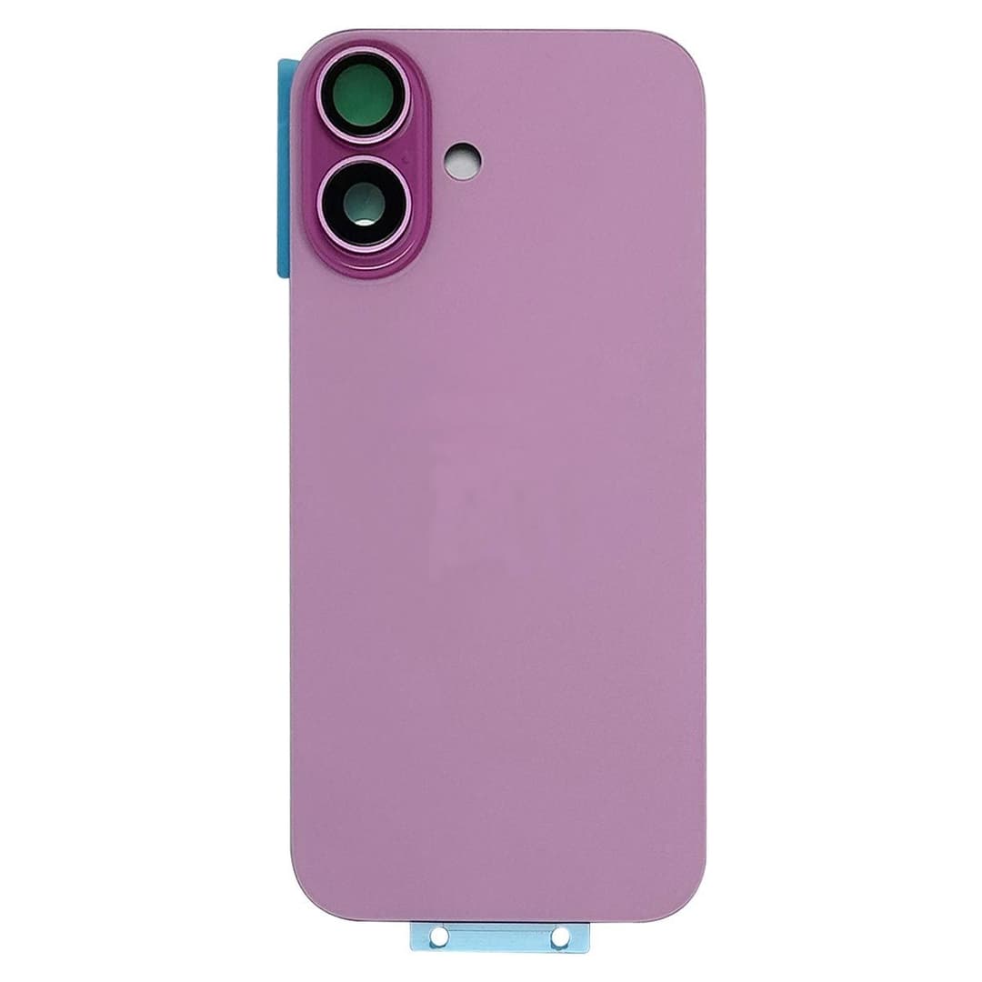 Back Glass w/ Camera Lens / MagSafe Magnet for iPhone 16 (Pink) (No Logo)