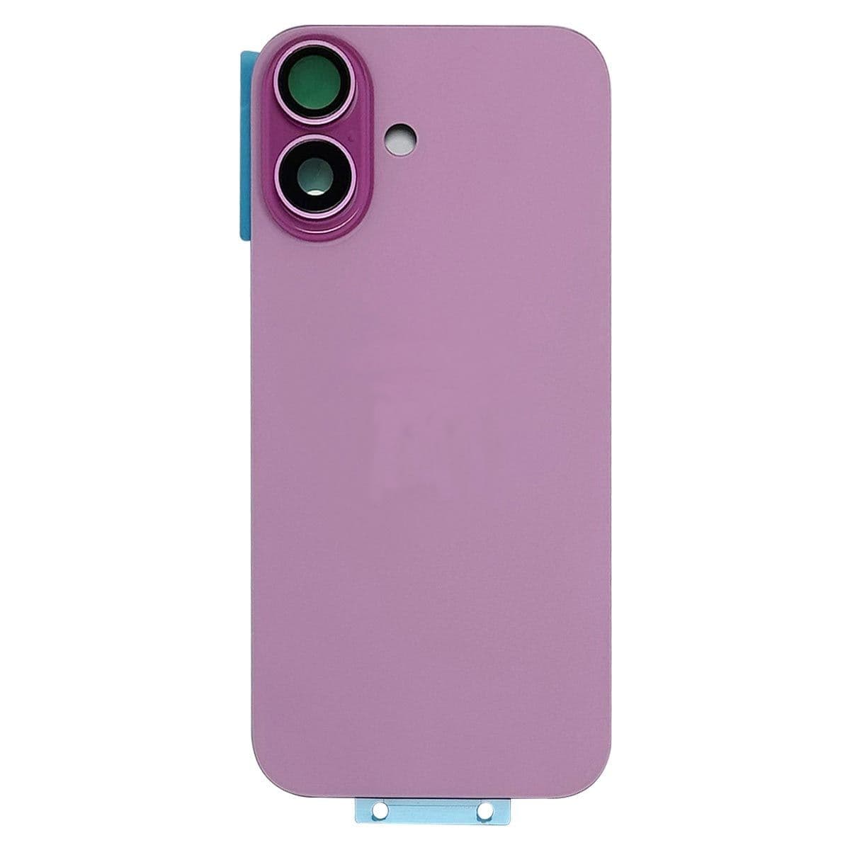 Back Glass w/ Camera Lens / MagSafe Magnet for iPhone 16 (Pink) (No Logo)