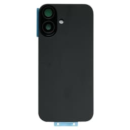 Back Glass w/ Camera Lens / MagSafe Magnet for iPhone 16 Plus (Black) (No Logo)