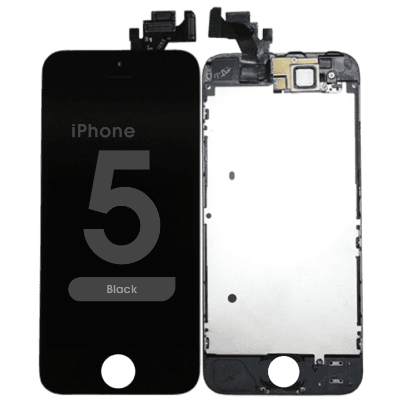 Complete Assembly - LCD Screen and Digitizer Assembly for iPhone 5 (Front Camera / Prox Sensor / Earspeaker Pre-Installed) (Black)