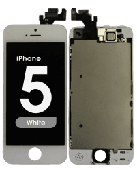 Complete Assembly - Touch Screen Glass Digitizer / LCD Display for iPhone 5 (Front camera / Prox Sensor / Earspeaker Pre-Installed) (White)