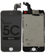 Complete Assembly - LCD Screen and Digitizer Assembly for iPhone 5C (Front Camera / Prox Sensor / Earspeaker Pre-Installed) (Black)