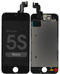 Complete Assembly - LCD Screen and Digitizer Assembly for iPhone 5S (Front camera / Prox Sensor / Earspeaker Pre-Installed) (Black)