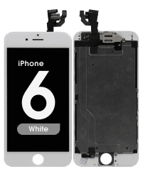 Complete Assembly - LCD Screen and Digitizer Assembly for iPhone 6 (Front camera / Prox Sensor / Earspeaker Pre-Installed) (White)