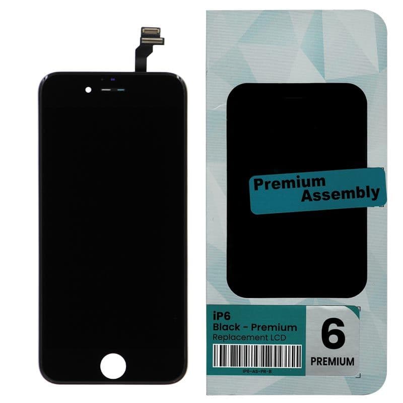 Premium Refurbished - LCD Screen and Digitizer Assembly for iPhone 6 (Black)