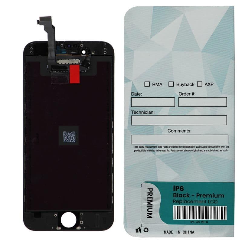 Premium Refurbished - LCD Screen and Digitizer Assembly for iPhone 6 (Black)